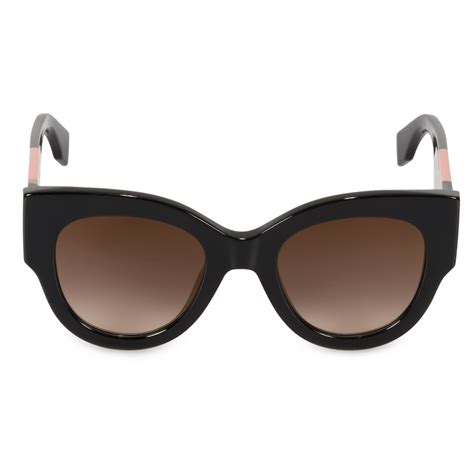 fendi facets round cat eye sunglasses|Fendi cat eye sunglasses black.